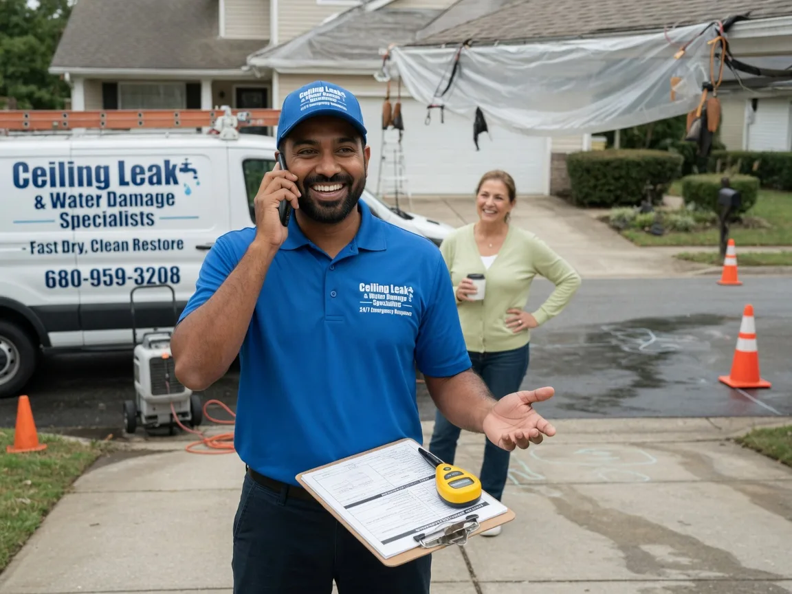 Ceiling Leak Cleanup Lampe, MO FAQs